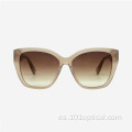 Gafas de sol de acetato con montura completa Cat Eye para mujer